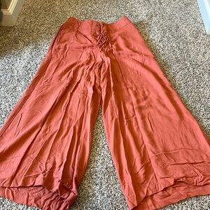 Rewash Dress Pants Wide Leg High Waist Pleated Front pink/rust Size‎ s